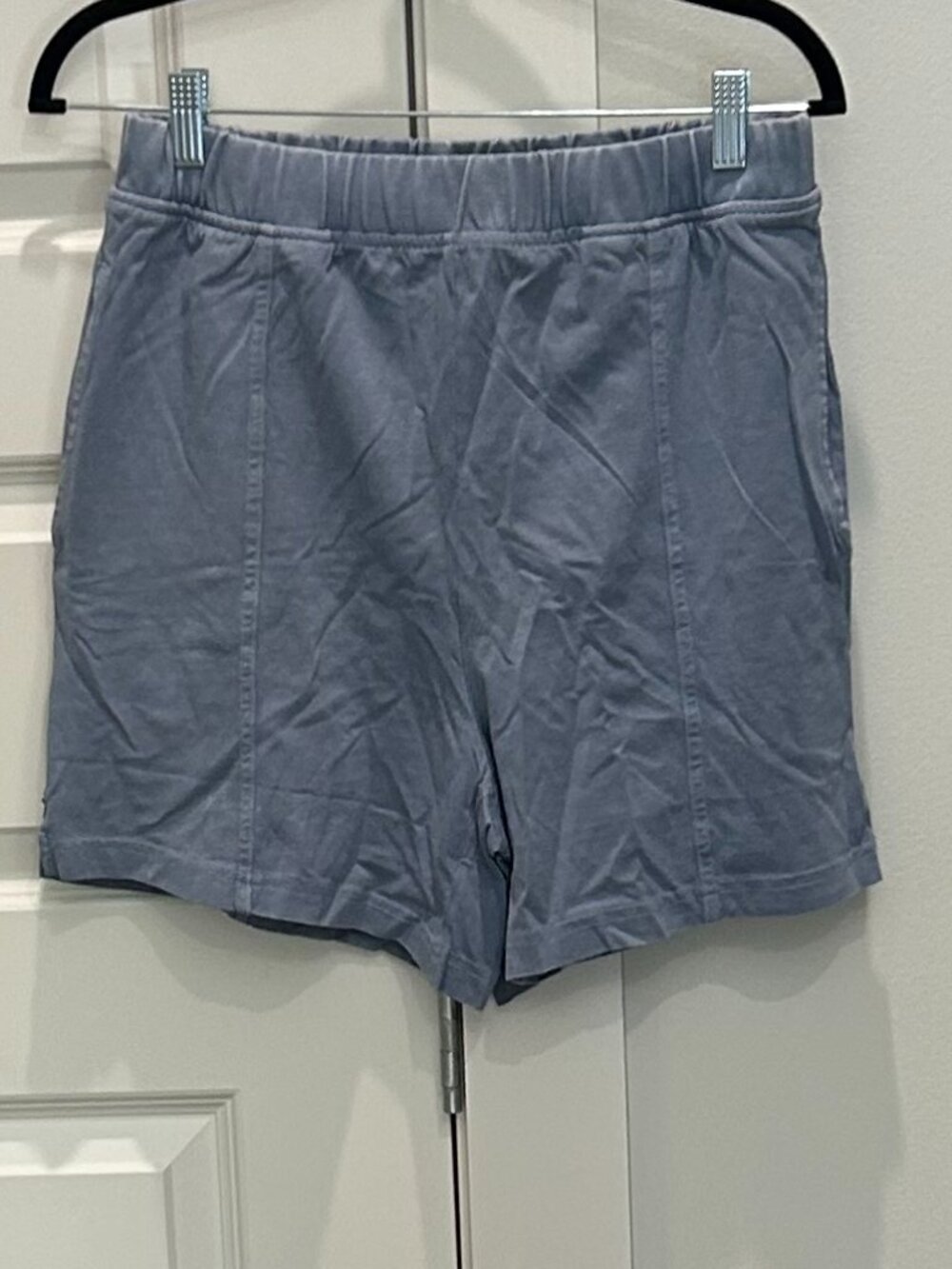 Rae Mode Dusty Blue Mineral Washed Cotton Shorts